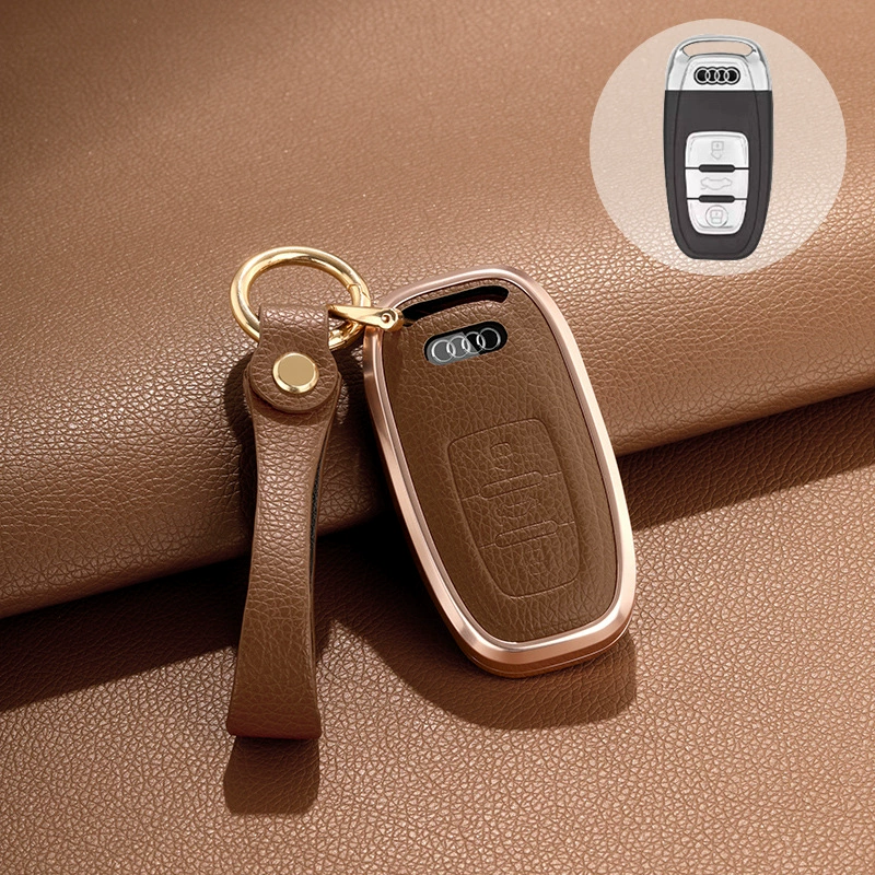 Cargue la imagen en el visor de la galería, Audi 360° All Inclusive Car Key Fob Case Cover For A3, A4, A5, A6, A7, A8, Q2, Q5, Q7, Q8, e-tron

