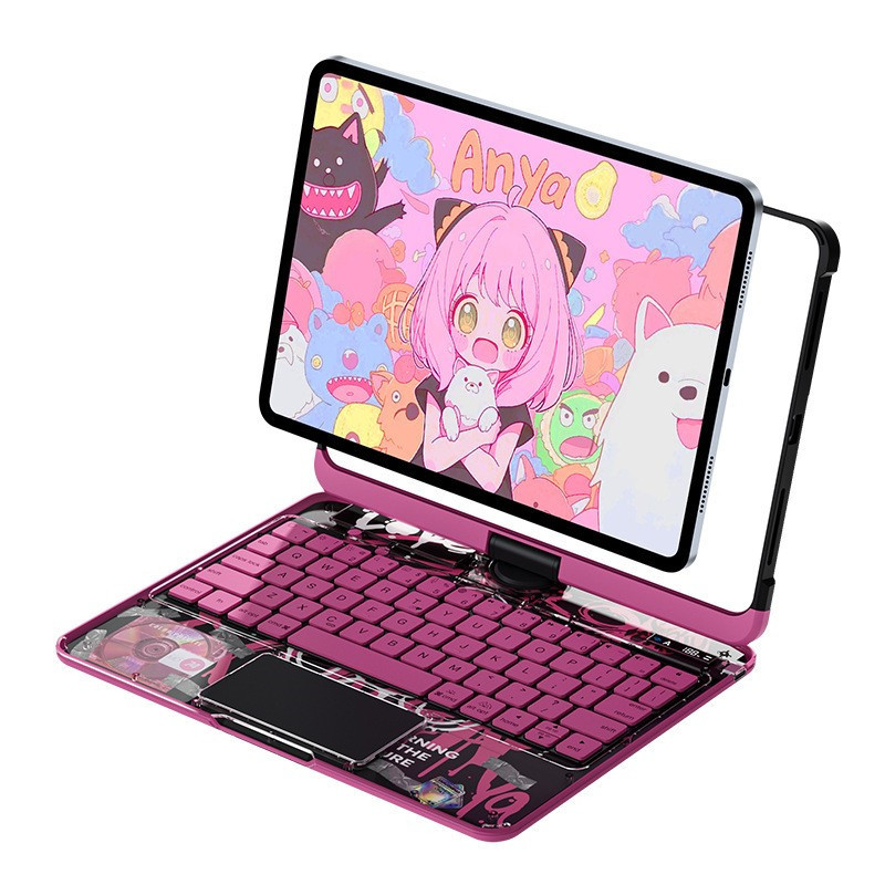 Cargue la imagen en el visor de la galería, Apple iPad Air 4/5 10.9&#39;&#39; 4/5th Gen (2020/2022) - 180 Degree Rotation Magic Cyberpunk Style Transparent Keyboard Case - i-Station Mobile Phone &amp; Electronic Device Repair and Accessories
