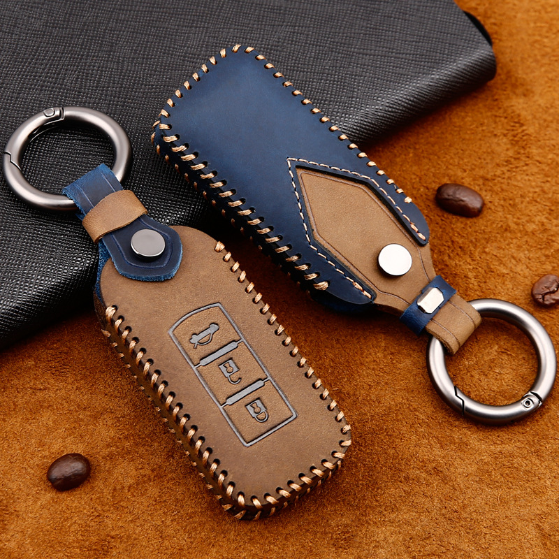 Chargez l&#39;image dans la visionneuse de la galerie, Mitsubishi Genuine Leather Full Protection Smart Key Fob Case Cover For Outlander, ASX, Pajero Sport, Eclipse Cross
