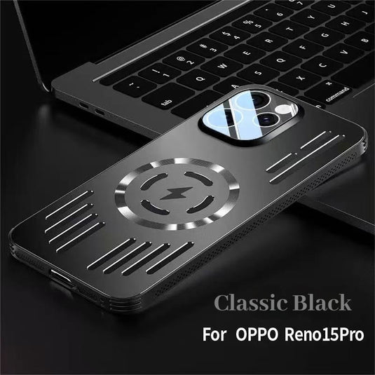 [Magsafe Compatible] OPPO Reno15 Pro Metal Matte Magnetic Hollow Cooling Case - Polar Tech Australia