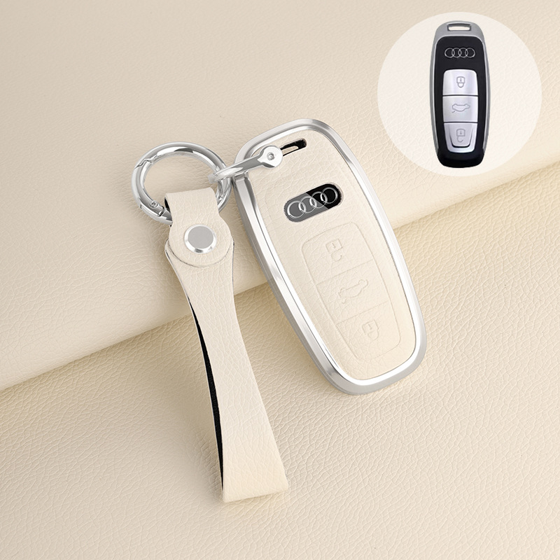 Cargue la imagen en el visor de la galería, Audi 360° All Inclusive Car Key Fob Case Cover For A3, A4, A5, A6, A7, A8, Q2, Q5, Q7, Q8, e-tron
