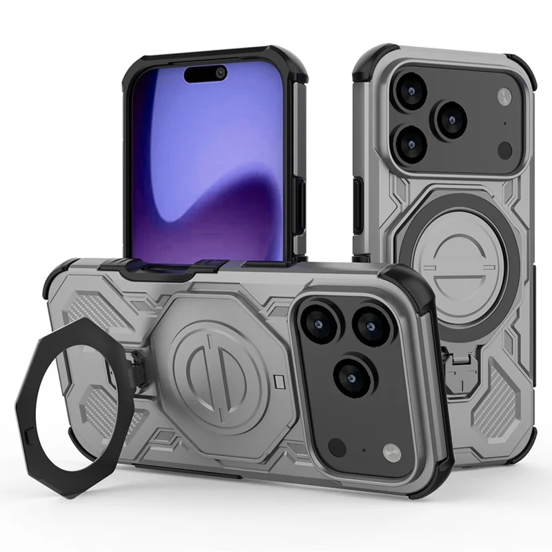 Cargue la imagen en el visor de la galería, [Magsafe Compatible][Built-in Stand] Apple iPhone 17/Air/Pro/Max - Shield Shockproof Rugged Heavy Duty Case - i-Station Mobile Phone &amp; Electronic Device Repair and Accessories
