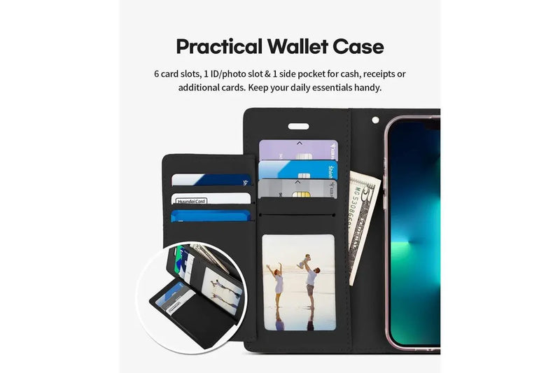 Load image into Gallery viewer, Apple iPhone 12/Mini/Pro/Max Mercury Goospery Rich Diary Dual Wallet Premium Quality Flip Leather Case - Polar Tech Australia
