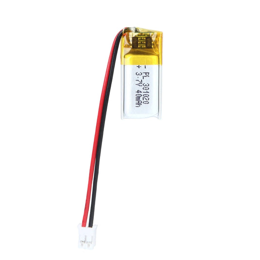 [PH2.0-JST Connector][301020/301120] Universal 40mAh 3.7V Rechargeable Li-Ion Lithium Polymer Battery - Polar Tech Australia