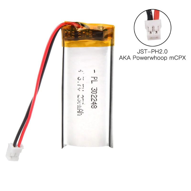 Chargez l&#39;image dans la visionneuse de la galerie, [PH2.0-JST Connector][302248] Universal 230mAh 3.7V Rechargeable Li-Ion Lithium Polymer Battery - Polar Tech Australia
