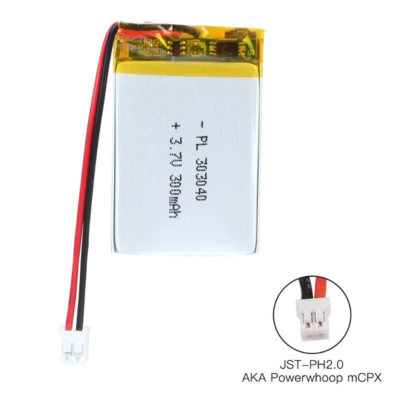 Load image into Gallery viewer, [PH2.0-JST Connector][303040] Universal 300mAh 3.7V Rechargeable Li-Ion Lithium Polymer Battery - Polar Tech Australia
