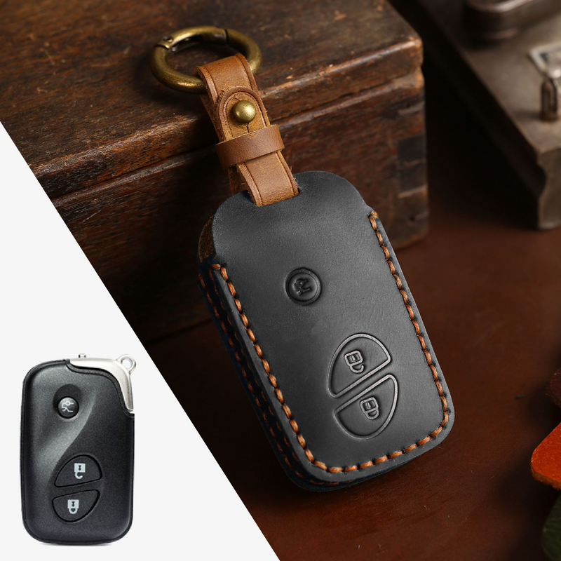 Cargue la imagen en el visor de la galería, Lexus Handcrafted Genuine Leather Car Key Fob Case Cover For RX270, ES240, LX570
