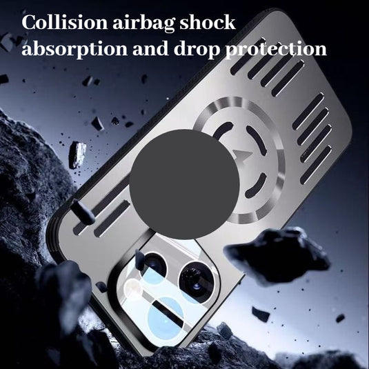 [Magsafe Compatible] OPPO Reno15 Pro Metal Matte Magnetic Hollow Cooling Case - Polar Tech Australia
