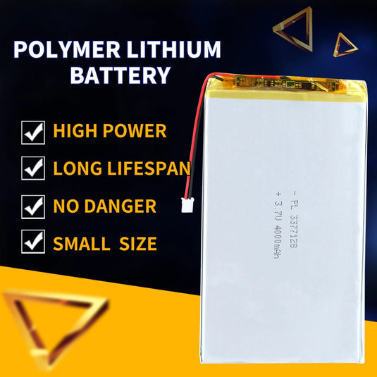 [PH2.0-JST Connector][3377128] Universal 4000mAh 3.7V Rechargeable Li-Ion Lithium Polymer Battery - Polar Tech Australia