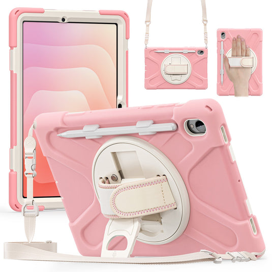 Samsung Galaxy Tab S11 (2025) 11" - Heavy Duty 360 Degree Rotate Stand Hand Strap Case With Shoulder Strap - i-Station Mobile Phone & Electronic Device Repair and Accessories