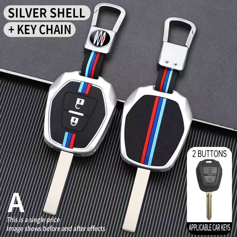 Chargez l&#39;image dans la visionneuse de la galerie, Isuzu Metal Shell &amp; Soft Silicone Full Protection Car Key Fob Case Cover For MU-X, D-MAX
