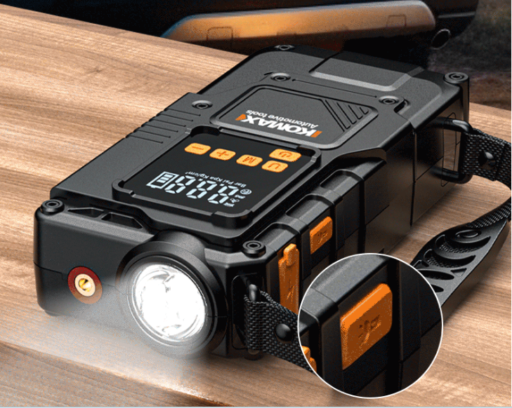 Chargez l&#39;image dans la visionneuse de la galerie, 4 in 1 Komax Super Energy Portable Car Wireless Jump Starter &amp; LED Light &amp; Air Pump
