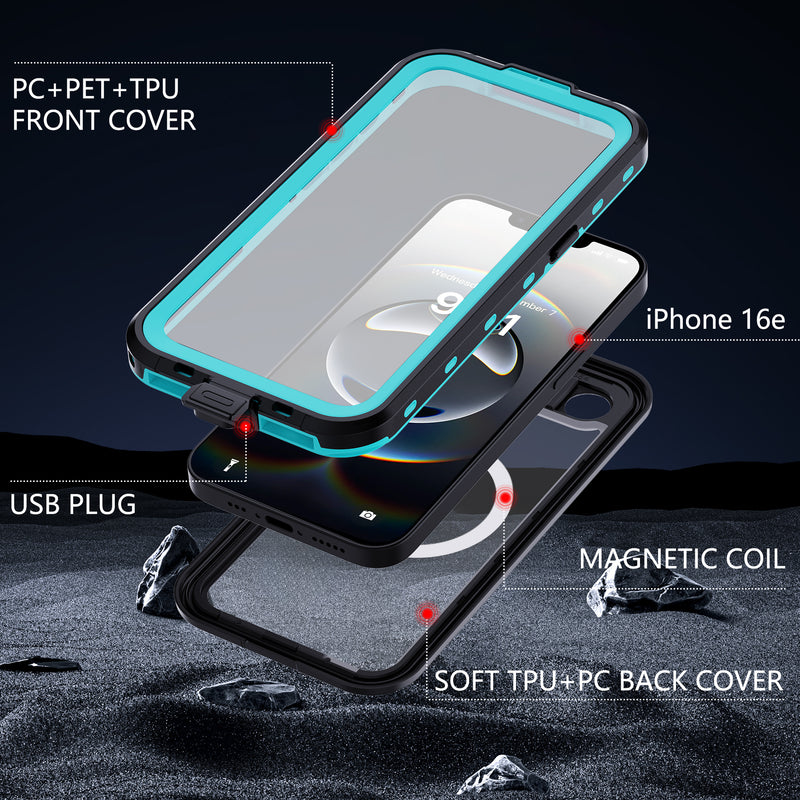 Chargez l&#39;image dans la visionneuse de la galerie, [MagSafe Compatible][Dot Series] Apple iPhone 16e Redpepper IP68 Waterproof Heavy Duty Tough Armor Case With Lanyard - Polar Tech Australia
