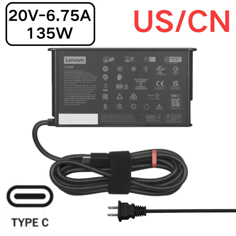 Chargez l&#39;image dans la visionneuse de la galerie, [20V-6.75A/135W][Type C] Lenovo Thinkpad Laptop AC Power Supply Adapter Charger - Polar Tech Australia
