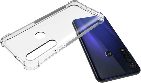 Motorola Moto G8 Plus - AirPillow Cushion Transparent Soft Clear TPU Four Corners Protective Case - Polar Tech Australia