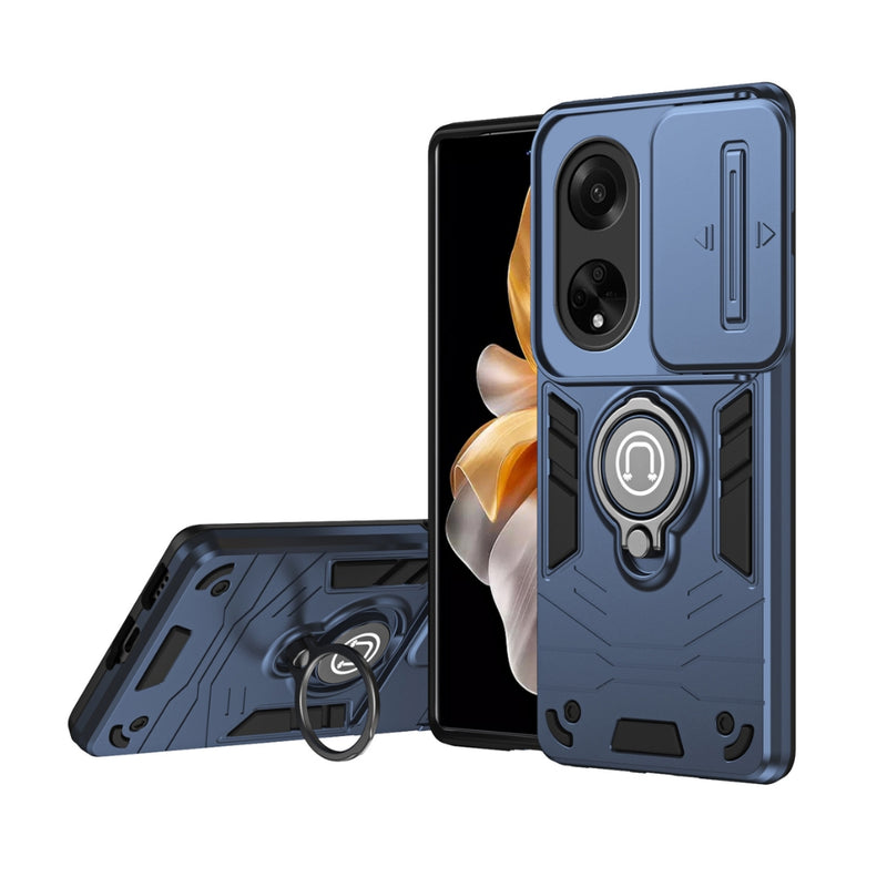 Load image into Gallery viewer, OPPO A78 4G (CPH2565) - Heavy Duty Ring Holder Case with Shockproof &amp; Camera Guard Design - Polar Tech Australia
