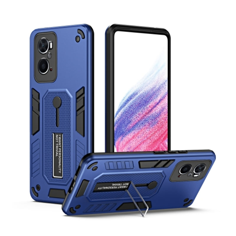 Chargez l&#39;image dans la visionneuse de la galerie, OPPO A96 4G / A76 4G / A36 4G / Realme 9i - Shockproof TPU &amp; Hard PC Back Cover with Retractable Hand Strap &amp; Lanyard - Polar Tech Australia
