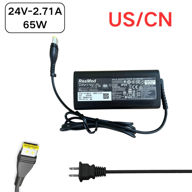Load image into Gallery viewer, [24V-2.71A/65W] ResMed Res-Med CPAP and BiPAP Machines S11 390000 - AC Power Supply Cord Cable PS Charger Adapter - Polar Tech Australia
