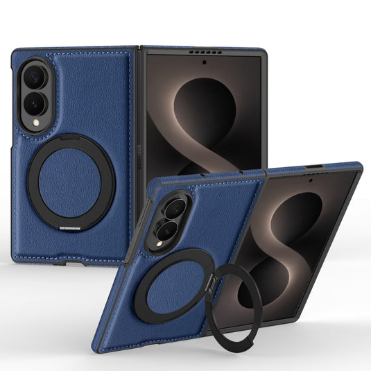 Samsung Galaxy Z Fold8 5G - Magnetic Leather Case with 360° Rotating Foldable Stand