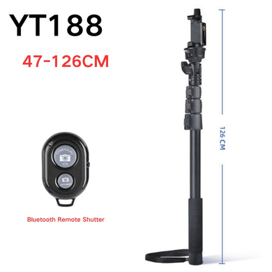 [YT088] Portable Selfie Stick Tripod With Bluetooth Remote Extendable Travel Lightweight Tripod Stand for Selfie, Live Streaming, Video Conference, Compatible With All Phones - Polar Tech Australia