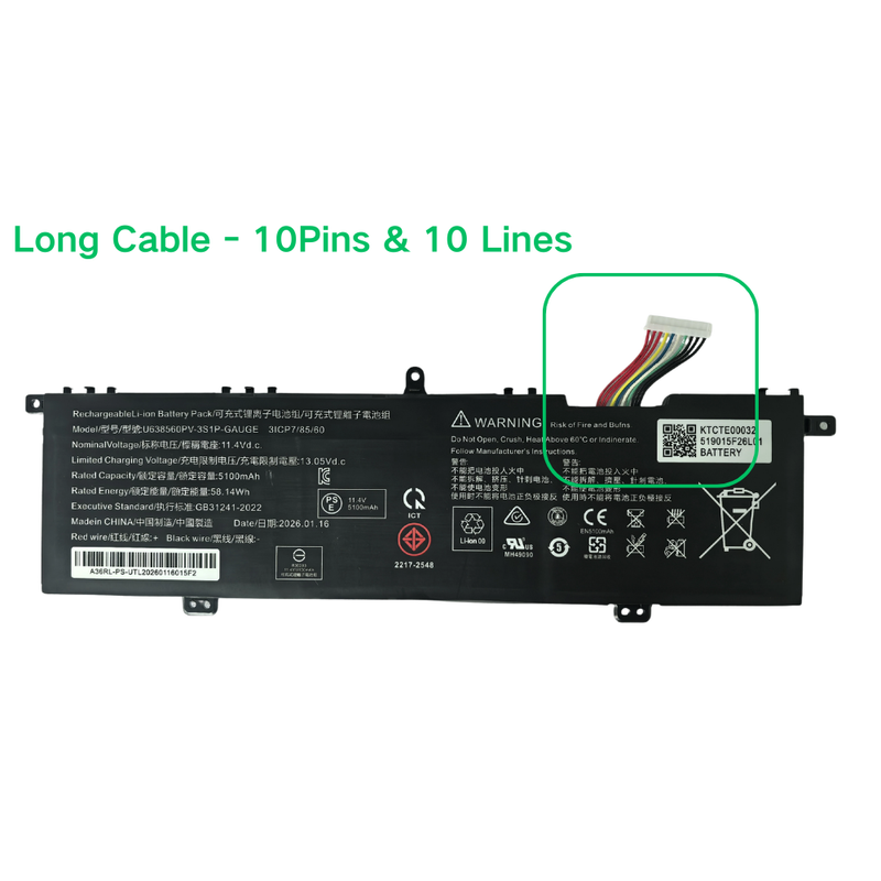 Load image into Gallery viewer, [U638560PV-3S1P] Acer Aspire Lite AL16-51P / AL16-52P / AL14-72 Series - Laptop Replacement Battery
