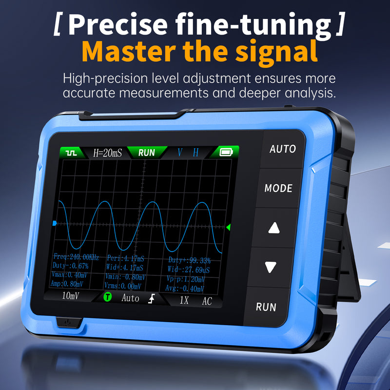 Cargue la imagen en el visor de la galería, [DSO-510] FNIRSI 10MHz 48MS/s Mini Handheld Digital Oscilloscope Signal Generator
