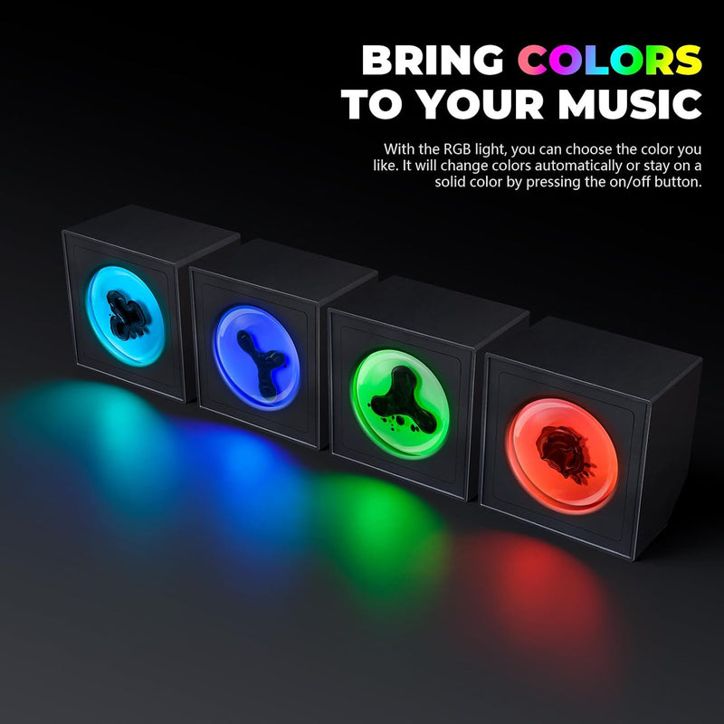 Chargez l&#39;image dans la visionneuse de la galerie, Ferrofluid Music Visualizer, Dancing Sound Sensitive，Ferrofluid Speaker Music Mate, Decorative RGB Light Ferrofluid Display Desk Toy for Table, Bedroom, Office, Study, Science Gift
