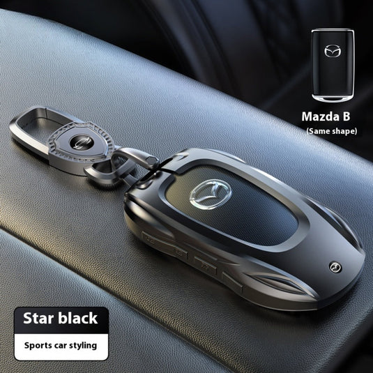Mazda Stylish Metal Car Key Fob Case Cover For CX-5, CX-3, CX-30, CX-8, MX-5, Mazda3,6