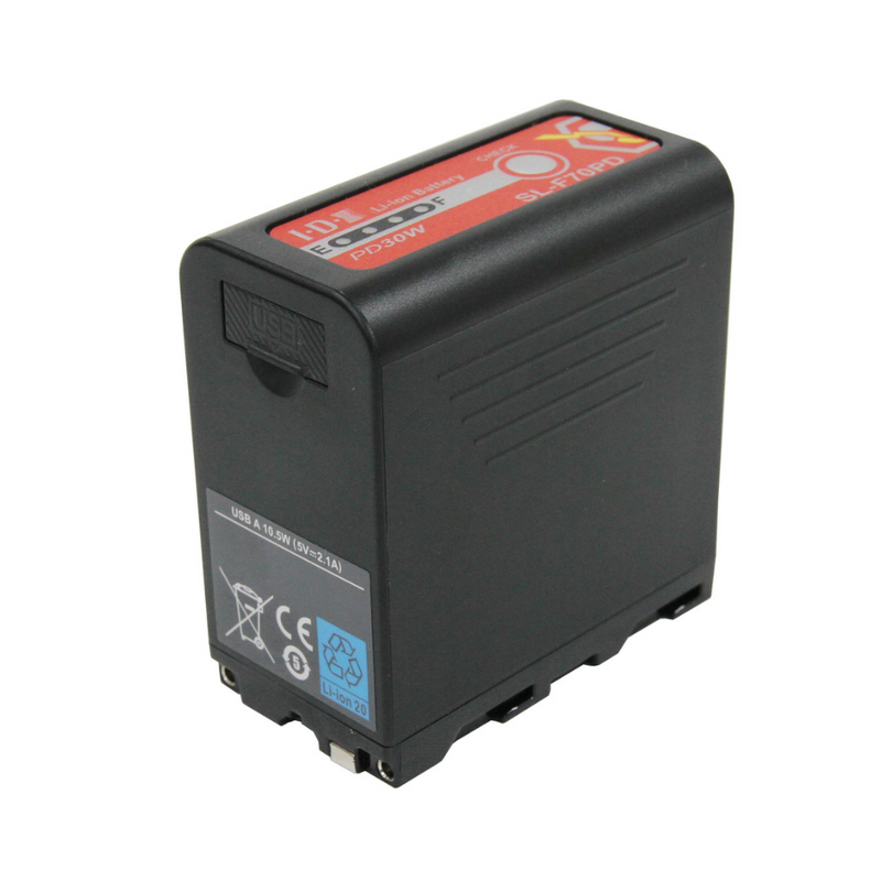 Load image into Gallery viewer, [SL-F50PD] IDX – 6600mAh Sony Camcorder L-Series DV Battery with X-Tap &amp; USB-C PD
