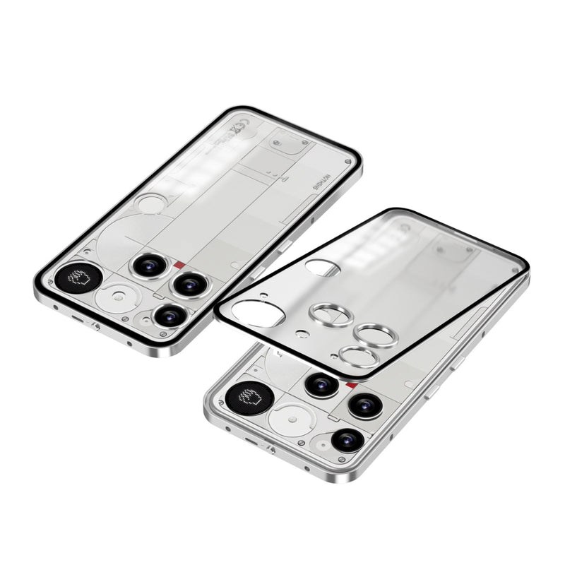 Chargez l&#39;image dans la visionneuse de la galerie, Nothing Phone (3) - Snap Buckle Metal Frame Frosted Phone Case
