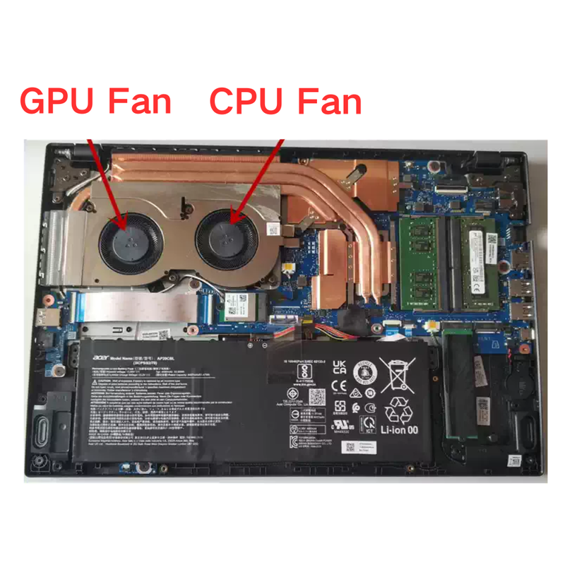 Cargue la imagen en el visor de la galería, Acer Aspire A515-51 A515-52 A515-54 A515-55 A715-51G 76G N22Q3 Series - Laptop CPU &amp; GPU Cooling Fan Cooler
