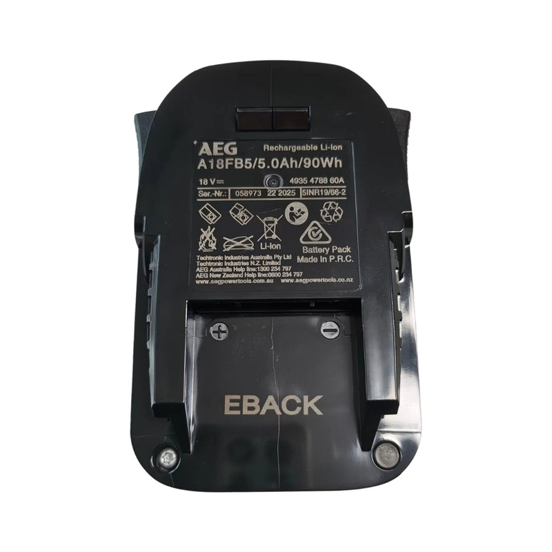 Cargue la imagen en el visor de la galería, [A18FB5] Genuine Original AEG BSB18 Series - Replacement Electrical Tool Battery - Polar Tech Australia
