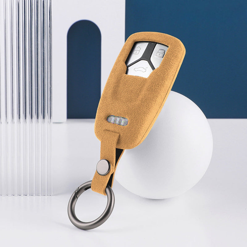 Load image into Gallery viewer, Audi Alcantara Remote Car Key Fob Case Cover For A4, A5, A6, Q5, Q7, S4, S5, S7

