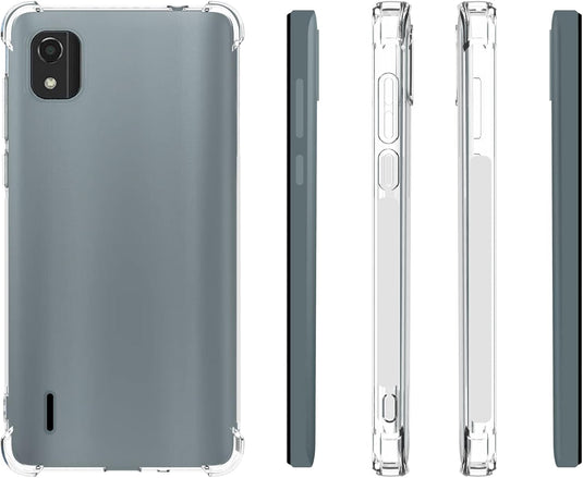 Nokia C2 2nd Edition - AirPillow Cushion Transparent Soft Clear TPU Four Corners Protective Case - Polar Tech Australia