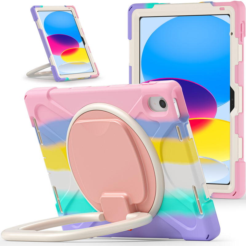 Load image into Gallery viewer, Apple 10th 2022 10.9“ EVA Kid Friendly Heavy Duty Ring Holder Stand Case - Polar Tech Australia
