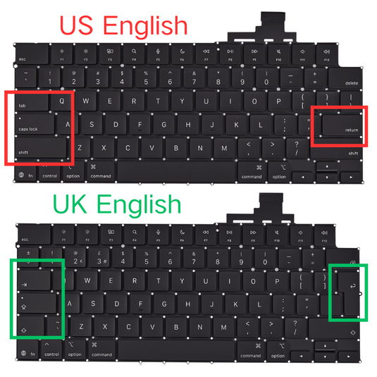 MacBook Air 13" A2681 (2022) - Keyboard US UK English Layout