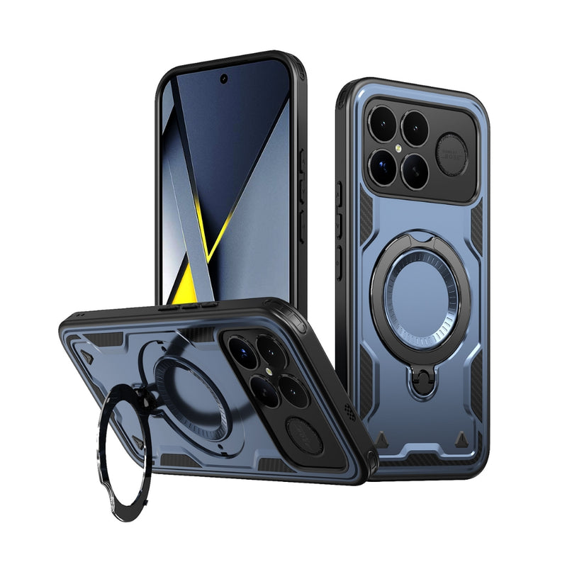 Load image into Gallery viewer, Xiaomi Poco X8 Pro Max - TPU+PC 2-in-1 Material Shockproof Protective Case with Metal Rotating Stand - Polar Tech Australia
