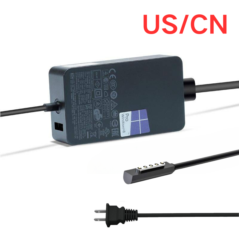 Cargue la imagen en el visor de la galería, [44W] Adaptador de corriente para cargador de pared Microsoft Surface Pro 5/6 y computadora portátil 1/2/GO 1/GO 2
