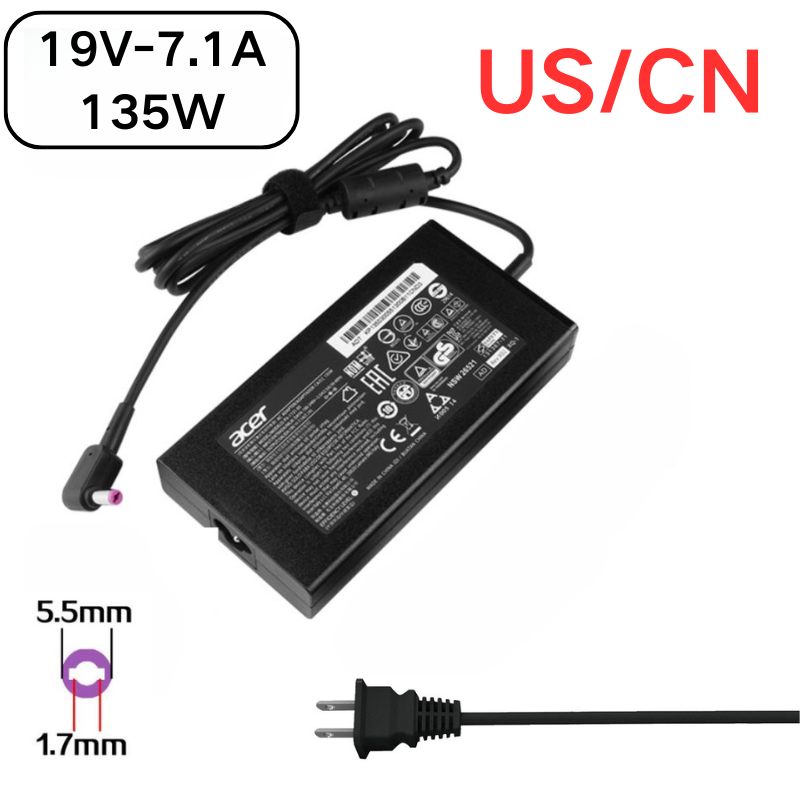 Load image into Gallery viewer, [19V-7.1A/135W][5.5x1.7] Acer Nitro 5 AN515-51 N19C5 &amp; Aspire VN7-591 AC Power Supply Adapter Charger - Polar Tech Australia
