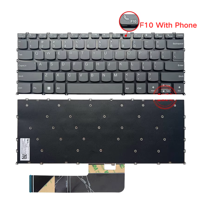 Cargue la imagen en el visor de la galería, Lenovo IdeaPad 5 2-in-1 14IRU9 14IRH9 14Q8X9 14AHP9 Series - Laptop Keyboard With Backlit US English Layout - Polar Tech Australia
