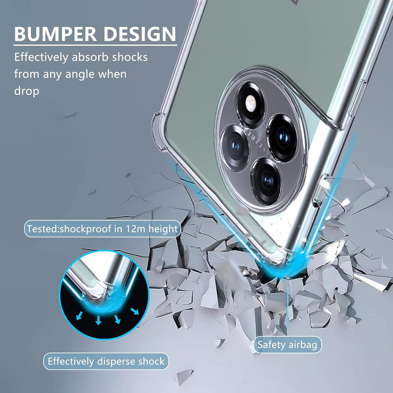 Cargue la imagen en el visor de la galería, OnePlus 1+11/11R - AirPillow Cushion Transparent Soft Clear TPU Four Corners Protective Case - Polar Tech Australia

