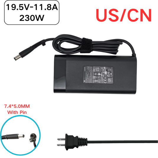 [19.5V-11.8A/230W][7.4x5.0][TPN-LA10] HP Zbook 17 G1 G2 / Omen 17-W 17-an / Envy 27-b - Laptop AC Power Supply Adapter Charger - Polar Tech Australia