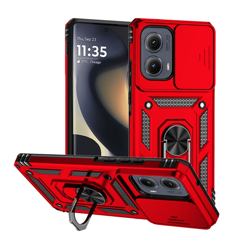 Chargez l&#39;image dans la visionneuse de la galerie, Motorola Moto G 5G (2024) - Heavy Duty Ring Holder Case with Shockproof &amp; Camera Guard Design - Polar Tech Australia

