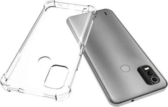 Nokia C21 Plus - AirPillow Cushion Transparent Soft Clear TPU Four Corners Protective Case - Polar Tech Australia