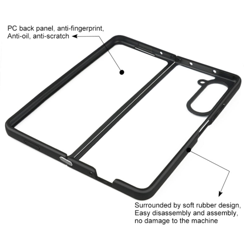 Load image into Gallery viewer, Samsung Galaxy Z Fold 6 (SM-F956) - Frosted TPU + Transparent PC Phone Case
