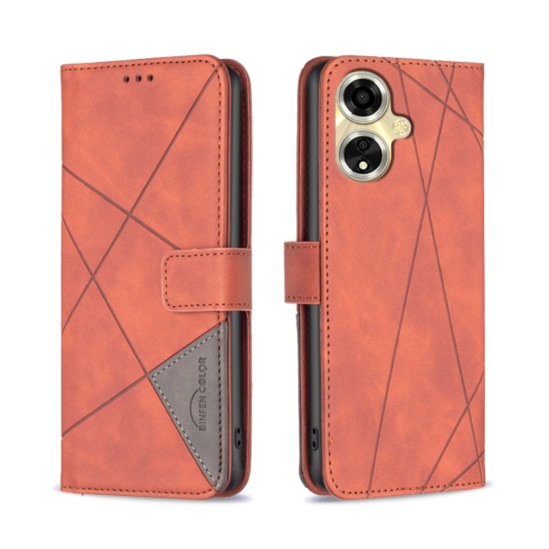 Cargue la imagen en el visor de la galería, OPPO A59 5G (CPH2617) - Magnetic Buckle Rhombus Texture Leather Phone Case - Polar Tech Australia
