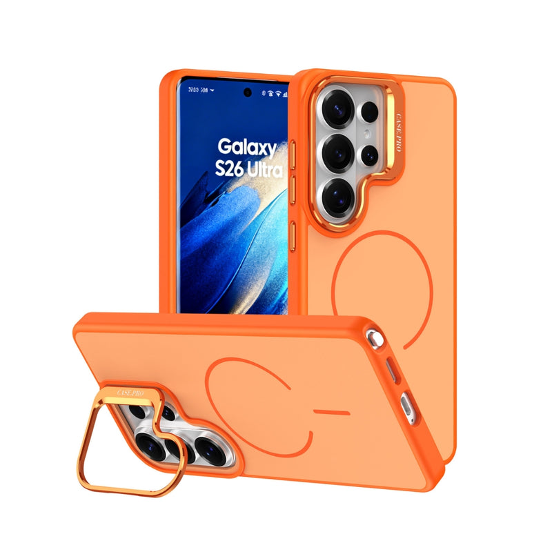 Cargue la imagen en el visor de la galería, Samsung Galaxy S26 / S26 Plus / S26 Ultra - Color Block Magnetic Skin-Feel Camera Stand Protective Case
