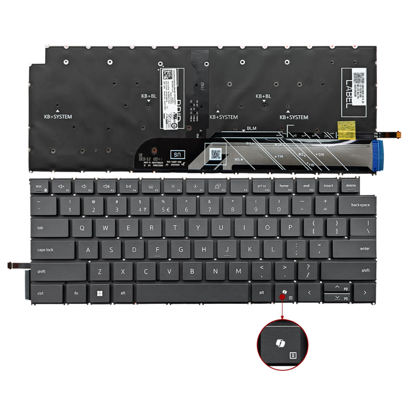 Cargue la imagen en el visor de la galería, Dell Inspiron 16 Plus 7640 7645 / 14 Plus 7440 Series - Laptop Keyboard With Backlit US Layout
