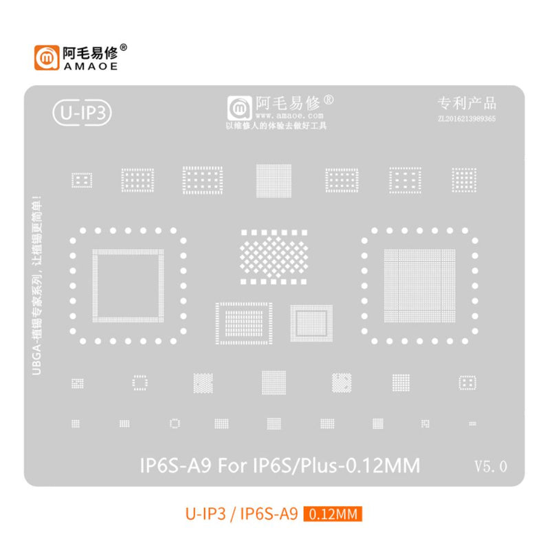 Load image into Gallery viewer, [Amaoe] [Stencil] BGA Reballing Solder Paste Stencil For iPhone CPU Universal Soldering Mesh - Polar Tech Australia
