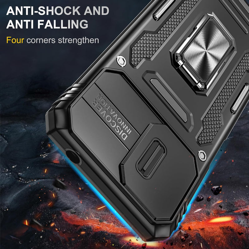 Load image into Gallery viewer, [Magnetic Rotable Kickstand][Slide Camera Cover] Motorola Moto G22 - Shield Shockproof Rugged Heavy Duty Case - Polar Tech Australia
